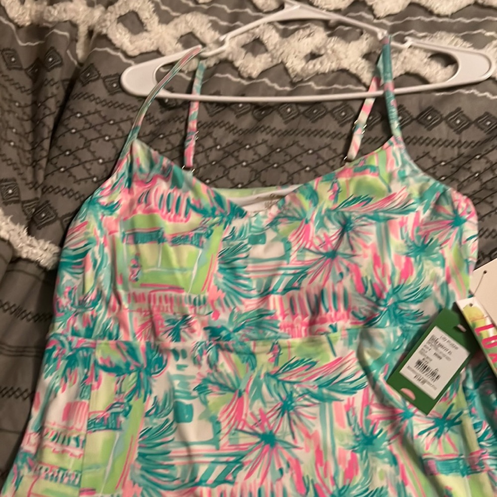 Lilly Pulitzer Pink and Green Mini Dress